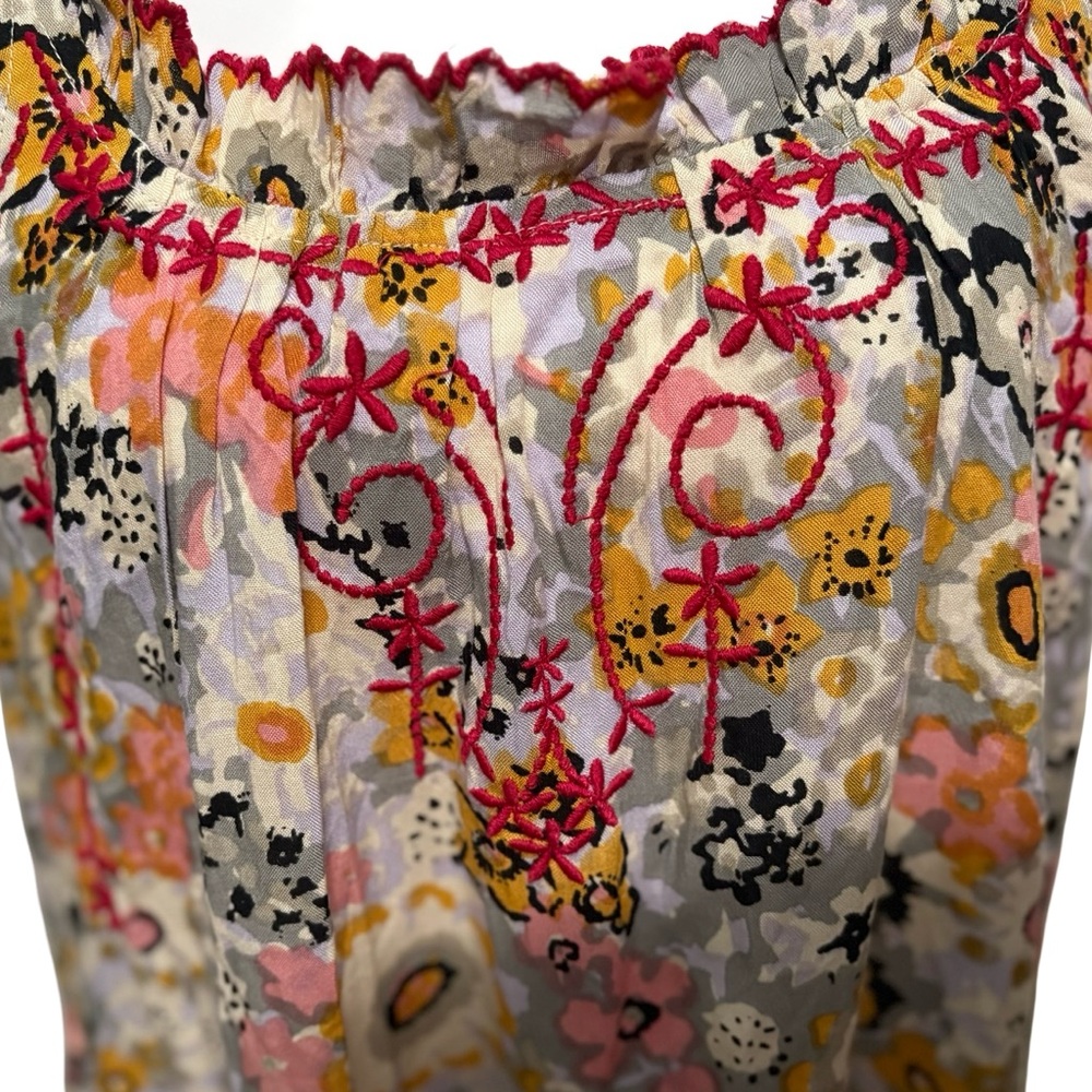 NATURAL LIFE Beige Multi Floral Maxi Dress with Spaghetti Straps - Picture 3 of 7